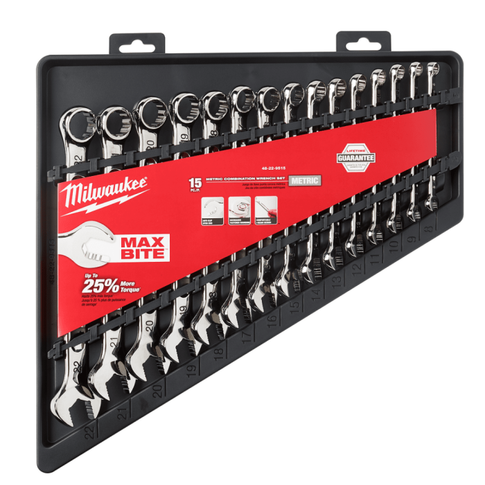 MAXBITE™ Metric 15pc Combination Wrench Set main product photo