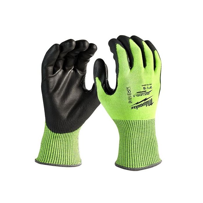High Visibility Cut Level 4 Polyurethane Dipped Gloves main product photo