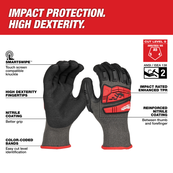 Impact Cut Level 5 Nitrile Dipped Gloves main product photo