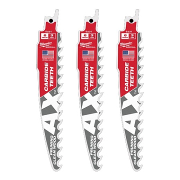 6” 3TPI AX™ Pruning SAWZALL™ Blade w/ Carbide Teeth (3pcs)