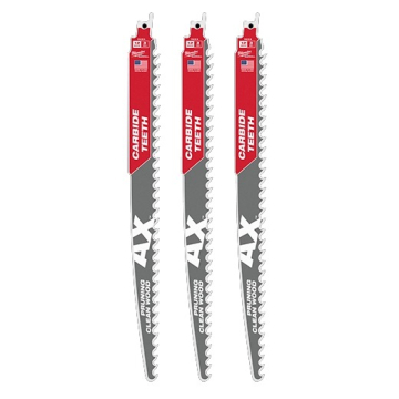 12” 3TPI AX™ Pruning SAWZALL™ Blade w/ Carbide Teeth (3pcs) 