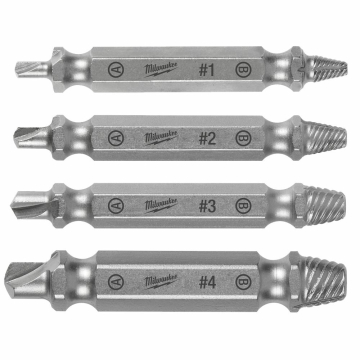 M2 Steel Screw Extractor Set 4pcs