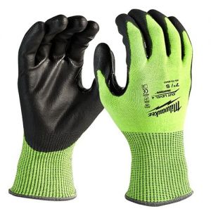 High Visibility Cut Level 4 Polyurethane Dipped Gloves