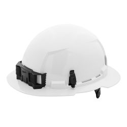 48-73-1121 WHITE FULL BRIM HARD HAT WITH 6PT RATCHETING SUSPENSION – TYPE 1 CLASS E