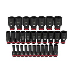 SHOCKWAVE Impact Duty™ 1/2” Drive Metric 29pcs Deep Socket Set